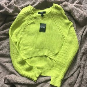 Bright green trendy sweater